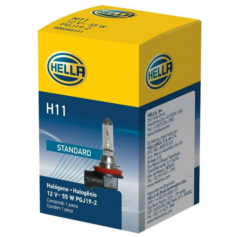 Hella H11 12V 55W PGJ19-5 Halogen Headlight Fog light Bulb Standard 1Pc