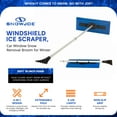 thumbnail image 3 of Snow Joe 2 Pack Windshield Ice Scraper, Car Window Snow Removal Broom for Winter, 3 of 10