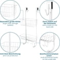 thumbnail image 2 of Smartpeas Hanging Shower Caddy in White - 2x Hanging Shower Organizer Levels 23.5'' x 12'' x 4.5'' - Stainless Steel - No Drilling Required - Plus: 2 Stainless Steel Adhesive Hooks, 2 of 8