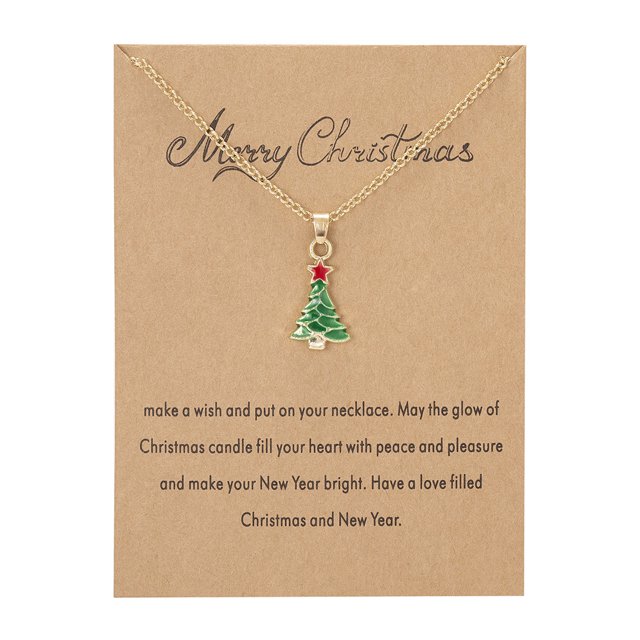 Fiudx Collar Navideño, Pulsera y Muñeco de Resina, Joyería de Moda para Mujeres y Hombres, Ideal para Fiestas, Banquetes, Ideal para Todas Las Edades, Diseño Hecho a Mano En 46 Cm.