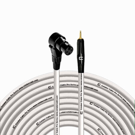 Coluber Cable - Right Angle XLR Female to 3.5 TS Male - Pro 3-Pin Connector