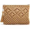 thumbnail image 1 of Carteras de mano para mujer, bolso de paja con borlas, bolso vintage tejido a mano, bolso de playa de verano, 1 of 7