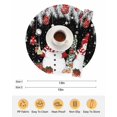 thumbnail image 6 of 13 Inch Round Placemats Set of 4, Black Christmas Non Slip Heat Insulation PP Table Mats, Snowman Xmas Balls Pine Needle Tree Washable Place Mats for Kitchen Dining Party Table Decor, 6 of 7