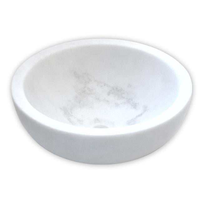 Eden Bath Eb S003gw H Small Vessel Sink Bowl Honed White Marble