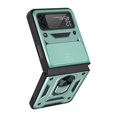 thumbnail image 2 of Estuche Para Teléfono Compatible Con Samsung Galaxy Z Flip 3 Tpu Soporte De Anillo De Metal Magnético Cubierta De Estuche A Prueba De Golpes sonducket EL016467-05, 2 of 5