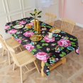 thumbnail image 3 of Pioneer Flower Floral Print Pattern Rectangle Tablecloth 60"x102",Waterproof Polyester Rectangle Table Cloth, Wipeable Spillproof Polyester Tablecloth for Dining, Camping, Indoor and Outdoor, 3 of 6