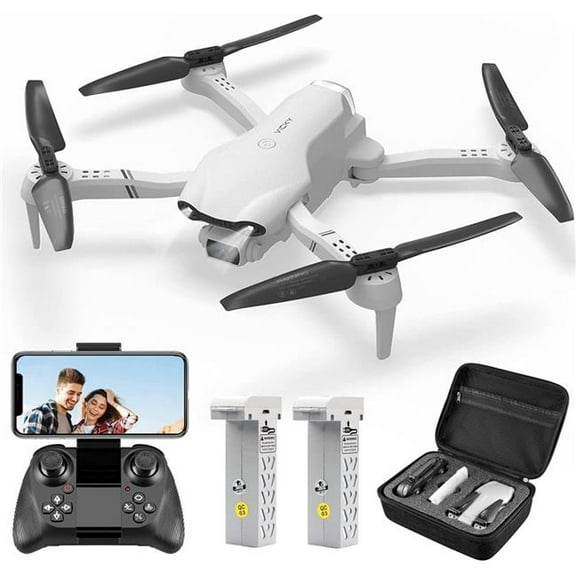A-Sonic XS71141 F10 Foldable Drone with Camera for Adults - 1080P HD FPV Live Video - Headless Mode - 3D Flips - Trajectory Flight - App Control - One Key Start - RC Quadcopter with 2 Batteries