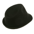 thumbnail image 3 of Big New Linen Fedora Hat - Black 2XL, 3 of 5