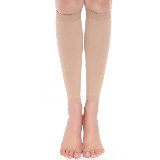 Calf Compression Sleeve for Men & Women 1 Pair Footless Compression Socks for Leg Support Splint Swelling Varicose Veins Maternity