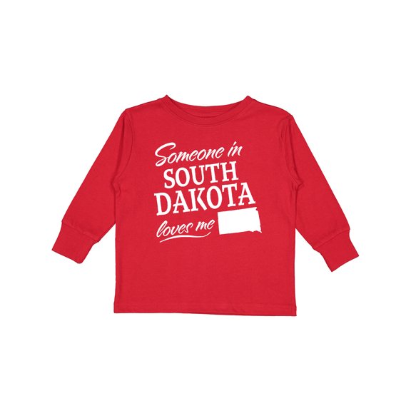 Inktastic Someone in South Dakota Loves Me Boys or Girls Long Sleeve Toddler T-Shirt