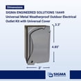thumbnail image 4 of Kit de enchufe eléctrico exterior Sigma 16449, resistente a la intemperie, 15 amperios, 4 of 7
