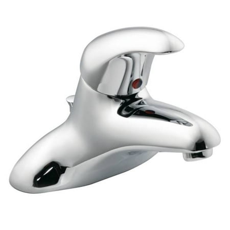 Moen Commercial Swing - Moen Commercial Single Handle Lavatory Faucet With Waste Assembly, Chrome Plated