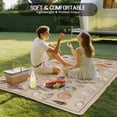 thumbnail image 4 of Retro Ocean Outdoor Rug for Patio/Deck/Porch, Non-Slip Large Area Rug 5 x 7 Ft, Brown Coastal Shells Conch Underwater Indoor Outdoor Rugs Washable Area Rugs, Reversible Camping Rug Carpet Runner, 4 of 8
