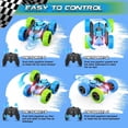 thumbnail image 5 of Hamdol Remote Control Car for Kids, 360° Rotating Double-Sided RC Car with LED Headlights, 4WD 2.4GHz Electric Rechargeable Toy Vehicle for Boys and Girls, Perfect Birthday, 5 of 9