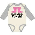 thumbnail image 3 of Inktastic Daddy's Little Cowgirl Girls Long Sleeve Baby Bodysuit, 3 of 5