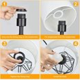 thumbnail image 4 of DingLiLighting Black Cage Metal Base Table Lamp with Shade, 5W LED Bulb Included, 4 of 9