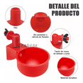 thumbnail image 2 of 13pzs Bebedero Para Aves,pollos,gallo,automático Con Taladro ROJO, 2 of 5