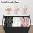 thumbnail image 4 of STORAGE MANIAC Cesto para la Ropa Sucia, Cesto para la Ropa Sucia de 165 L con Ruedas Bloqueables, Carro Clasificador de Ropa con Ruedas, Cesto Separador de Ropa, Cesto Divisor para Ropa Sucia, 3 Secc, 4 of 5