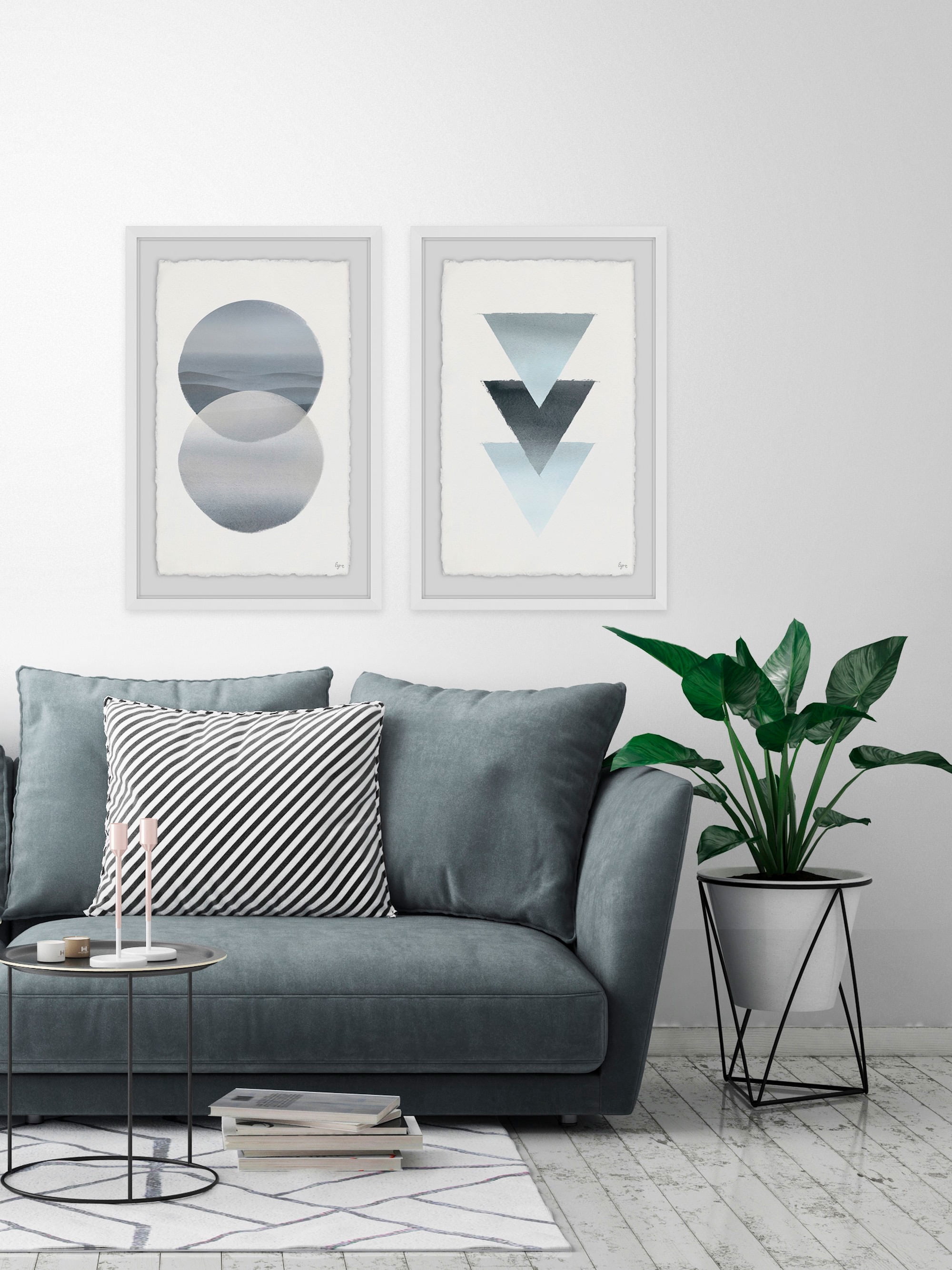Dark Meets Light Diptych, Art Prints, 16.00" x 1.50"