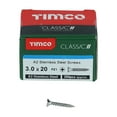 thumbnail image 3 of Timco - Classic Multi-Purpose Screws - PZ - Double Countersunk - A2 Stainless Steel (Size 3.0 x 20 - 200 Pieces), 3 of 3