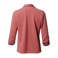 thumbnail image 3 of FashionOutfit Women's Stretch 3/4 Gathered Sleeve Open Blazer Jacket, 3 of 5