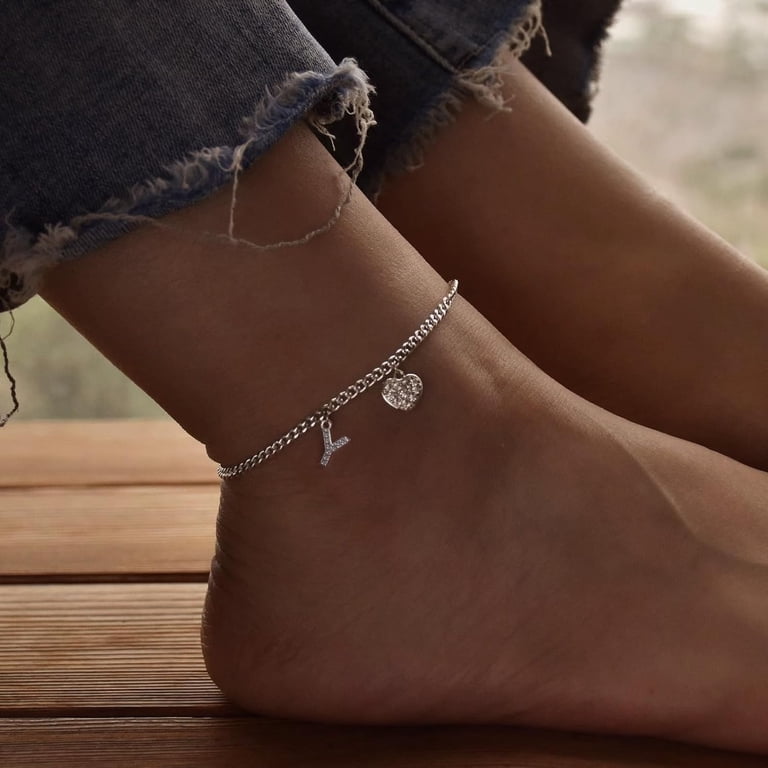 Amazon.com: CHIC & ARTSY Ankle Bracelet 925 Sterling Silver  \