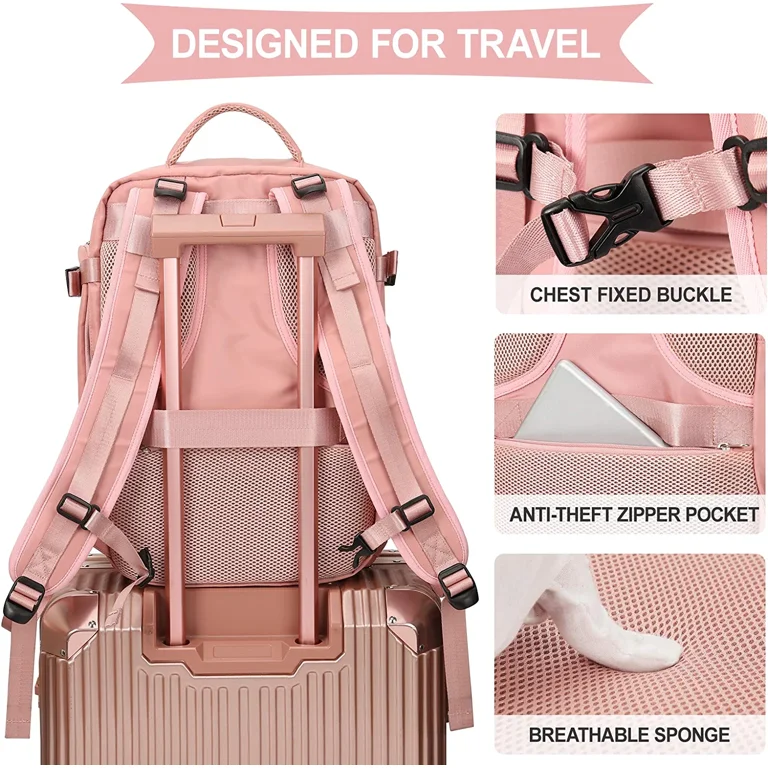 Waterproof pink backpack cheap
