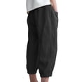 thumbnail image 3 of DYMADE Womens Solid Relaxed Fit Elastic Waist Breathable Casual Pants, 3 of 3
