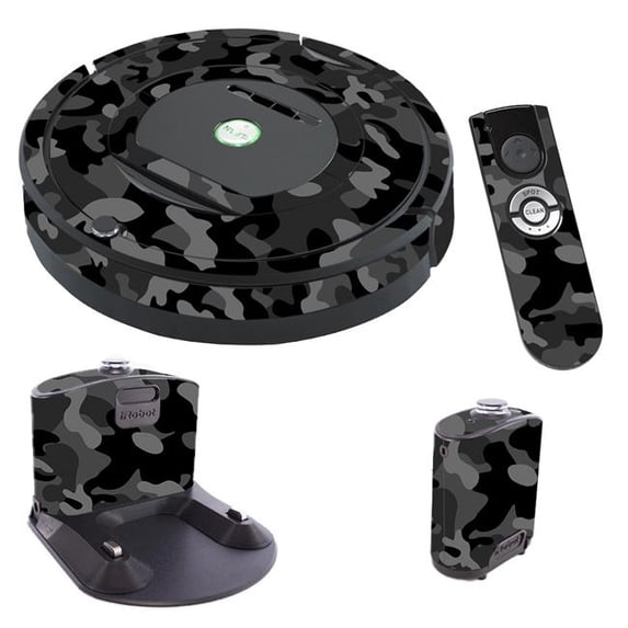 MightySkins IRRO770-Black Camo Skin for iRobot Roomba 770 Robot Vacuum, Black Camo