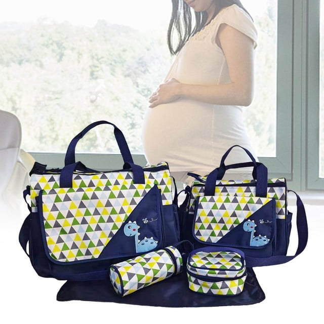 Bolsa de Pañales CUTICAT con Cambiador y Bolsillos Azul Oscuro
