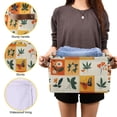 thumbnail image 3 of Yayeee Canvas Storage Basket with Handles for Shelves Fabric Bins Closet Organizer, Cartoon Plants, 3 of 8
