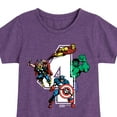 thumbnail image 3 of Marvel The Avengers - Birthday 4 - Toddler And Youth Girls Fitted Short Sleeve Graphic T-Shirt, 3 of 5