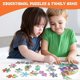 thumbnail image 4 of 105 Piece Dinosaur World Jigsaw Puzzle for Kids 3-10, Stegosaurus Shaped Puzzle Preschool Learning Educational Toys for Children (23.5 x 14.8 In, 4 of 5
