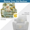 thumbnail image 4 of Kuiaobaty Hawaii Palm Tree Recliner Couch Cover Hibiscus Easy Installation Reclining Sofa Slipcover Breathable Recliner Chair Cover Washable Reclining Slipcover with Side Pocket for Pets, 4 of 8