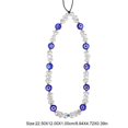 thumbnail image 3 of 2Pcs Mobile Phone Lanyards Pearl Evil Eye Beaded Phone Charm Wrist Strap Hanging Pendant Decoration, 3 of 3