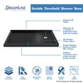 thumbnail image 2 of DreamLine SlimLine 36 in. D x 54 in. W x 2 3/4 in. H Right Drain Double Threshold Shower Base in Black DLT-1036542-88, 2 of 6