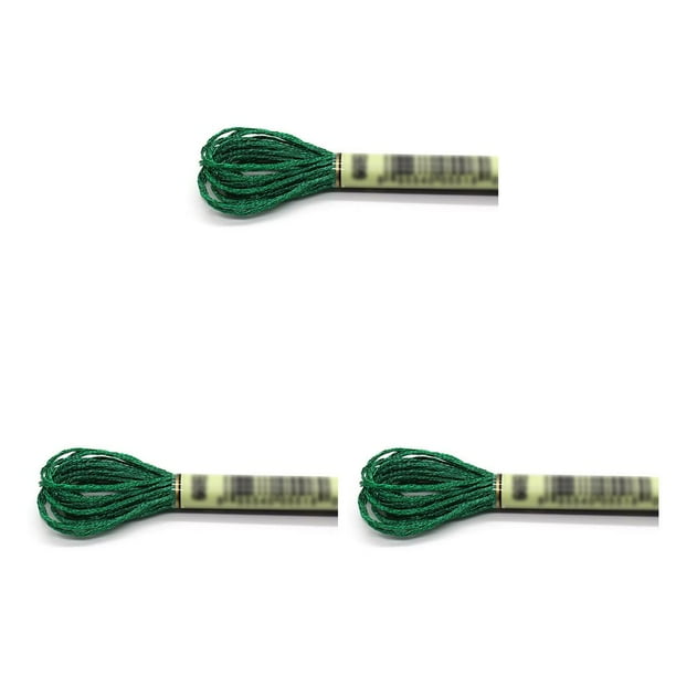 Inteprter Hilo de cableado de punto de cruz Línea de bordado mercerizado doble Verde oscuroE699 Type1 NO1