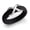 Pack C: Black / White Gold Metal, variant on ThunderFit Silicone Rings Wedding Bands for Women with Infinity Accent, 6.7mm Wide, 3.4mm Thick, Women's Rubber Engagement Bands, Variety Multipack 1-3
