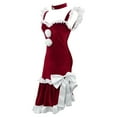 thumbnail image 6 of SRZYMJ Womens Christmas Dress Holiday Bodycon Club Mini Dress, 6 of 7