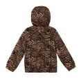 thumbnail image 2 of MADHERO Boys Girls Rain Jackets Lightweight Long Sleeve Windbreaker for Kids Black Brown Leopard 14, 2 of 6