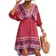 thumbnail image 5 of Vestido Informal Con Estampado Floral, Vestido De Poliéster Con Dobladillo Alto Y Bajo, Elegante, Suave, Elegante, Sin Espalda, Lavable Para Fiestas De Citas ANGGREK AH2888, 5 of 6