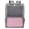thumbnail image 1 of Mochila transportadora para mascotas, transpirable, para gatos y perros, ideal para senderismo, viajes al aire libre, hasta 7,5 kg, color rosa, 1 of 14