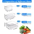 thumbnail image 3 of TechGen Refrigerator Storage Bins, Stackable Fridge Shelf Organizer Baskets with Lids, Clear BPA-Free Containers with Drain Tray and Anti-Slip Base, 10-Pack, 3 of 5