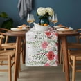 thumbnail image 2 of Pink Spring Floral Table Runner - 70 Inch Long, Kitchen Dining Table Runner Dresser Scarves, Weeping Romantic Flowers Pastoral Farmhouse Decor for Coffee Tables Wedding Party Banquet, 2 of 8