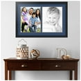 thumbnail image 2 of ArtToFrames Collage Photo Picture Frame with 2 - 11x14" Openings, Framed in Black with Delft Blue and Black Mats (CDM-3926-49), 2 of 8
