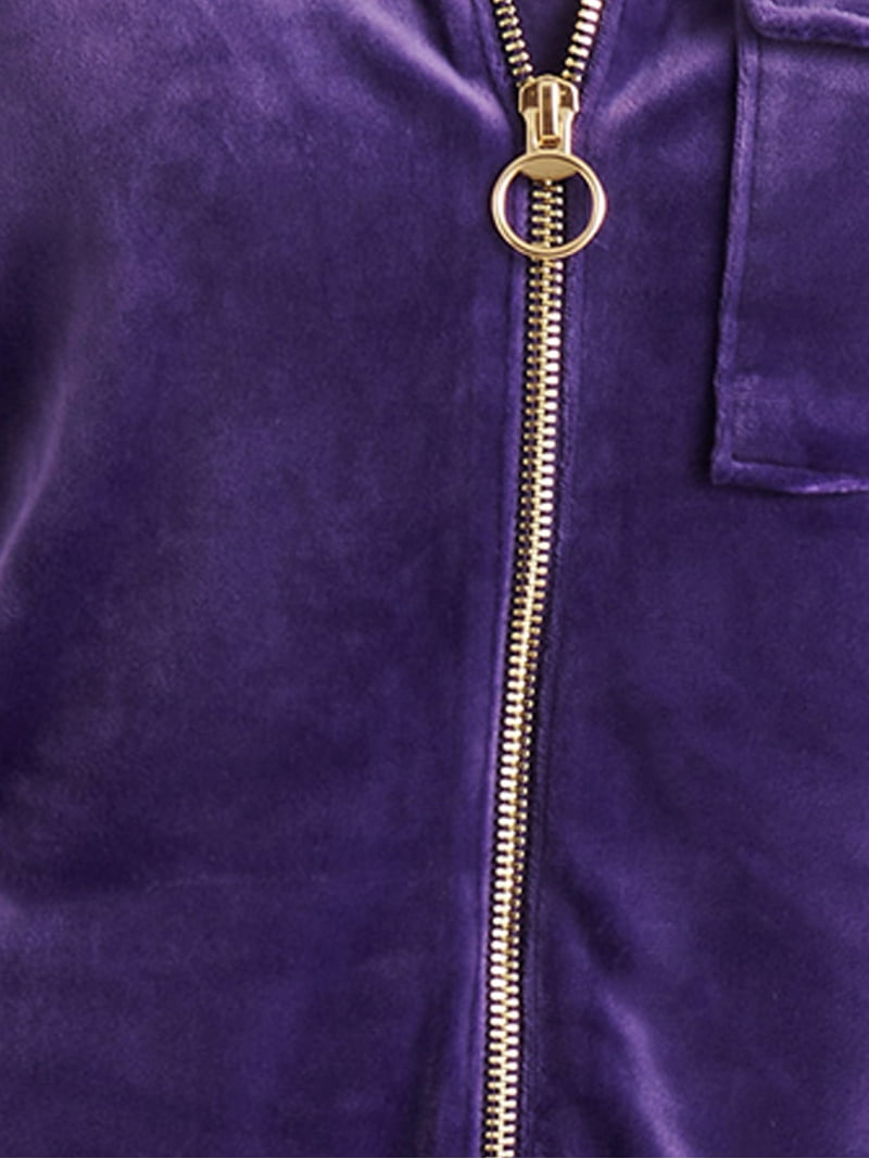 Justice Girls Velour Hooded Full Zip, Sizes XS - XLP - Walmart.com