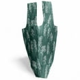 thumbnail image 3 of Botanical Portable Fabric Shopping Bag, Abstract Soft Modern Drawn Umbrella Plants Flowers Branches Illustration, Versatile Durable Grocery Tote with High Capacity, Hunter Green White, by Ambesonne, 3 of 4