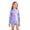 Z-Purple63, variant on CAIVO Little Girls Rash Guard Swimsuit Long Sleeve Zipper Crewneck Top And Shorts Floral Print Two Piece Swimwear Sets Lightweight Young Children Bathing Suit
