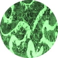 thumbnail image 1 of Ahgly Company Indoor Round Oriental Emerald Green Modern Area Rugs, 6' Round, 1 of 4