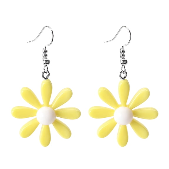 DESIGNICE 2026 New Yellow Flower Earrings for Women Fashionable Dangle Earrings for Daily Wear and Special Occasions for Party,Wedding,Office,Casual 1 Pair